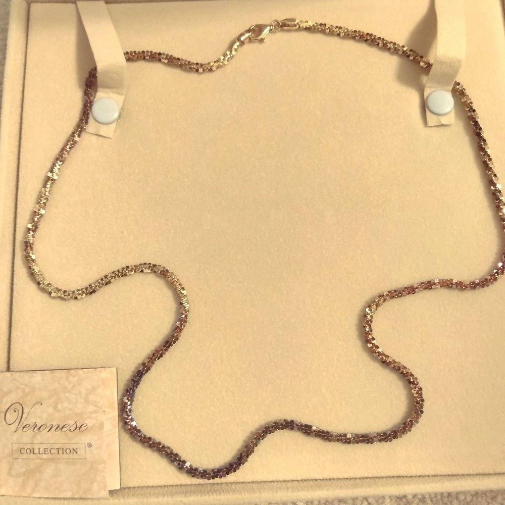 NIB Chocolate Gold clad necklace